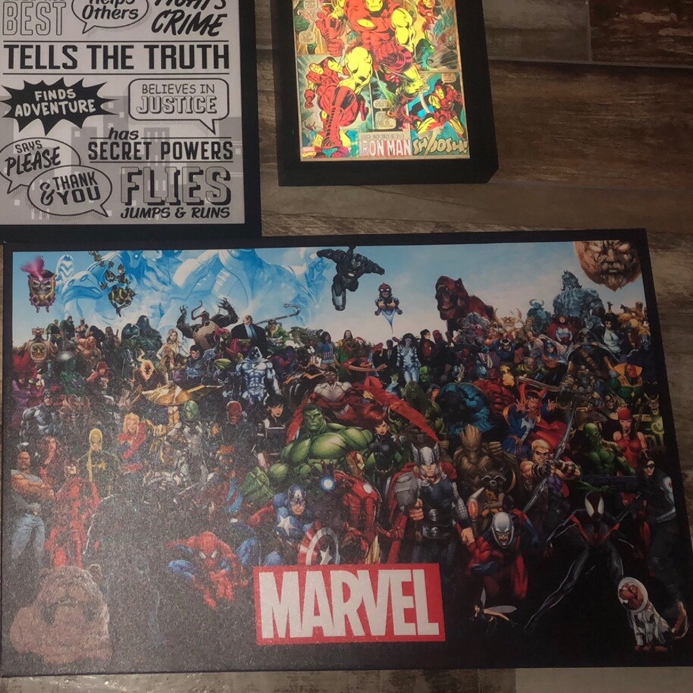 Large marvel room decor sign